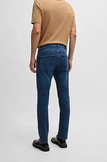 Džínsy BOSS Delaware Slim-Fit Comfort-Stretch Jeans Modrá | 50524007, 1