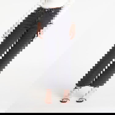 Džínsy CALVIN KLEIN High-Waisted Cropped Wide Leg Barrel Jeans Čierna | LV047E627G 846, 0