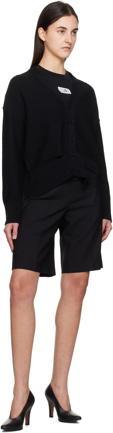 Sveter Maison Margiela MM6 Maison Margiela Boxy Ripped Cardigan Čierna | S52HP0026 M13044, 3