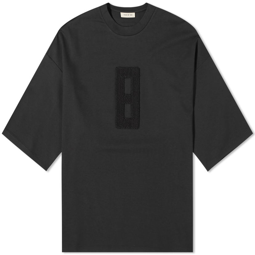 Tričko Fear of God Embroidered 8 Milano T-Shirt Čierna | FG850-2052VIS-001