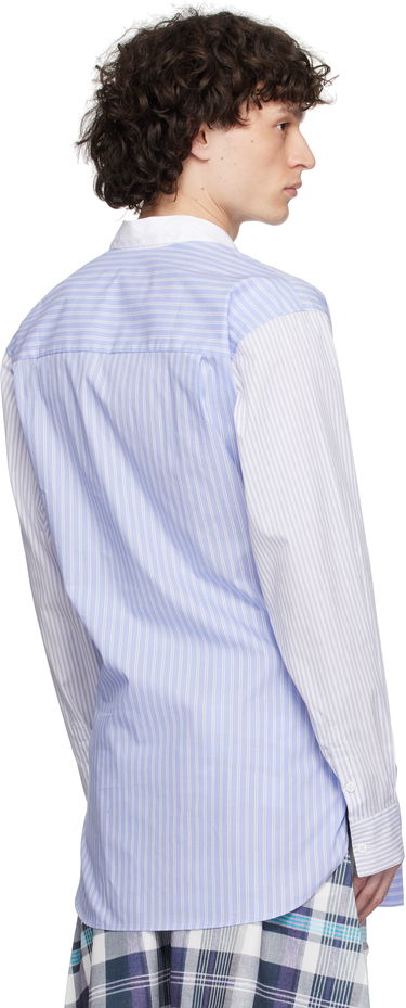 Košeľa Charles Jeffrey Loverboy Charles Jeffrey LOVERBOY Hug Tie-Front Striped Shirt Modrá | 54070302, 2
