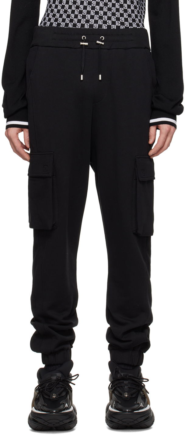 Cargo nohavice Balmain Drawstring Cargo Pants Čierna | CH1OB295BC64