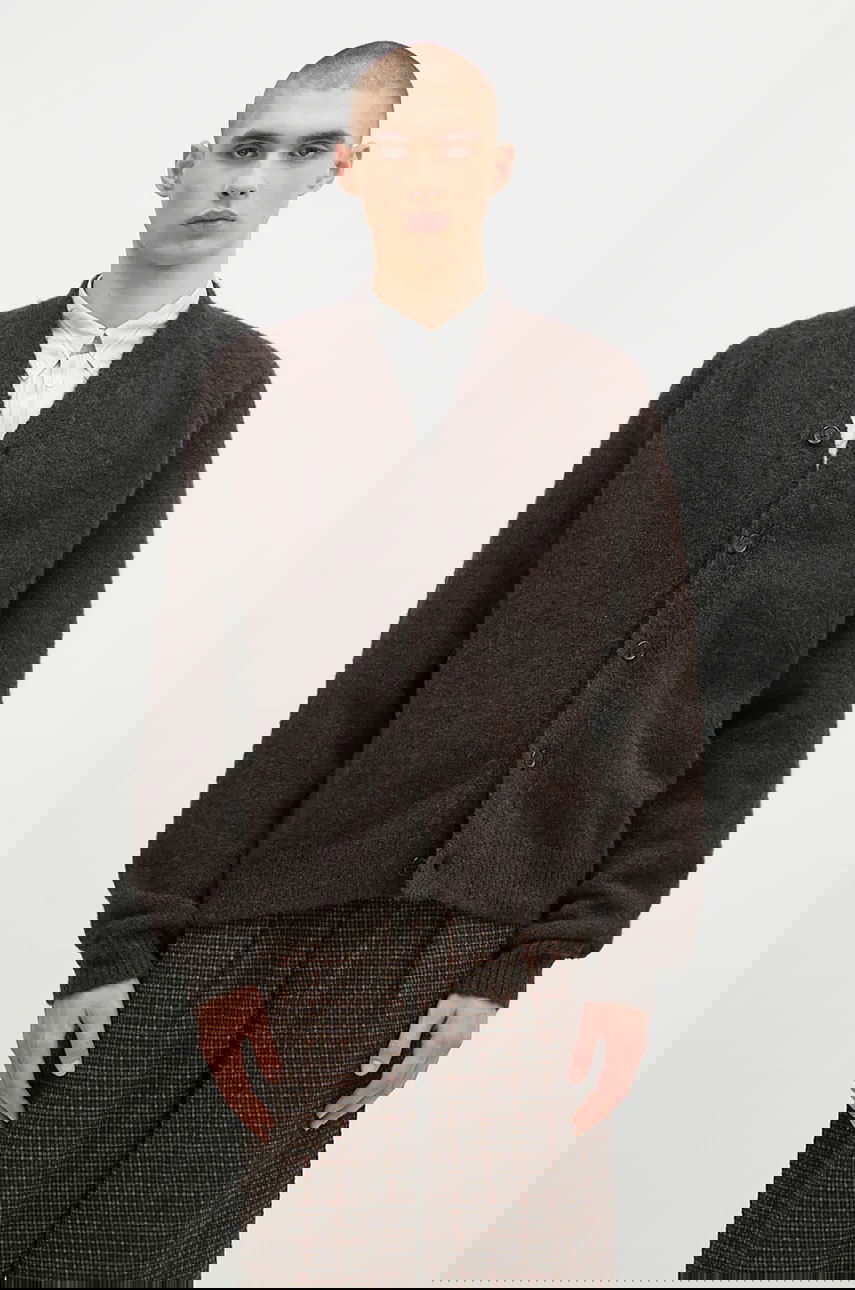 Sveter Universal Works Universal Works Cardigan Hnedá | 31458.BROWN, 0