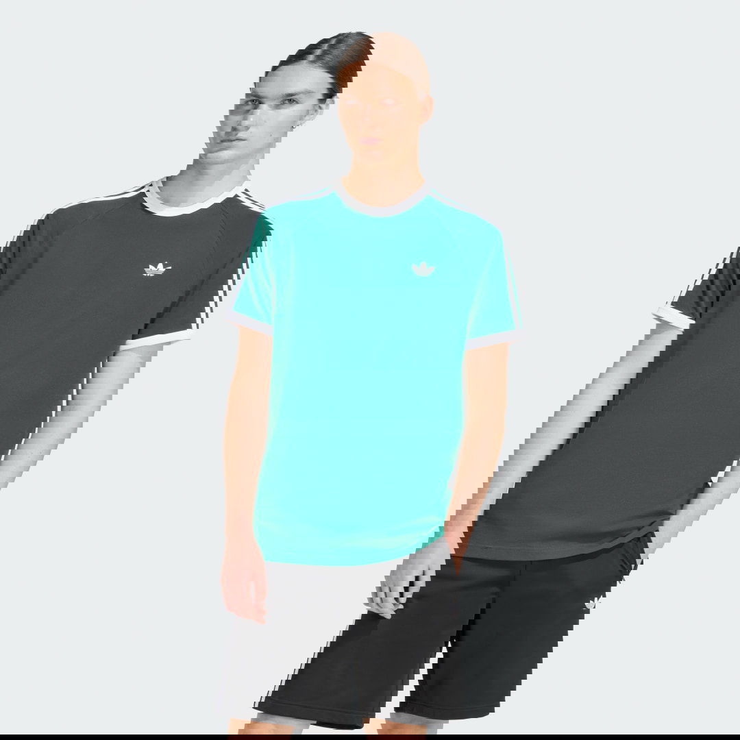 Tričko adidas Performance 3 Stripes Short Sleeve T-Shirt Zelené | KE3534, 0