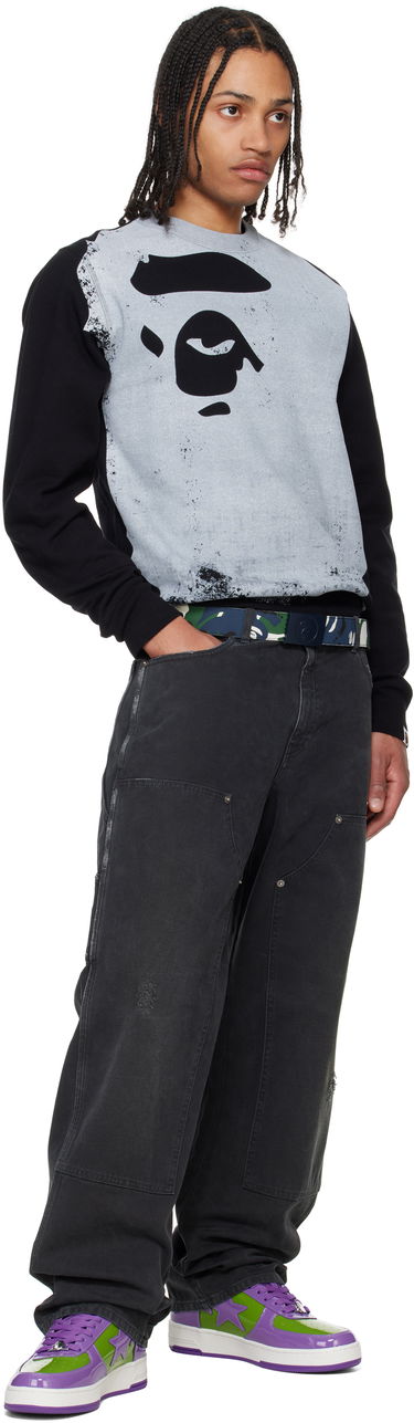 Opasok AAPE by A Bathing Ape AAPE by A Bathing Ape Moonface Logo Camo Reversible Belt Modrá | AAPBTM5325XXONYM, 3