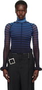 Jean Paul Gaultier 'The 3D Striped' Turtleneck Top