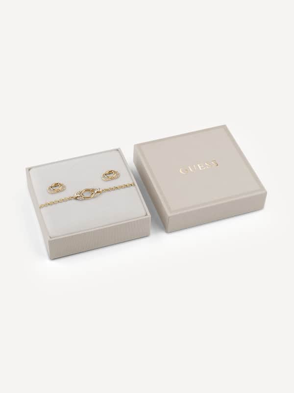 Náramok GUESS Oh My G Earrings & Bracelet Jewelry Set Metalická | JUBS04693JW, 0