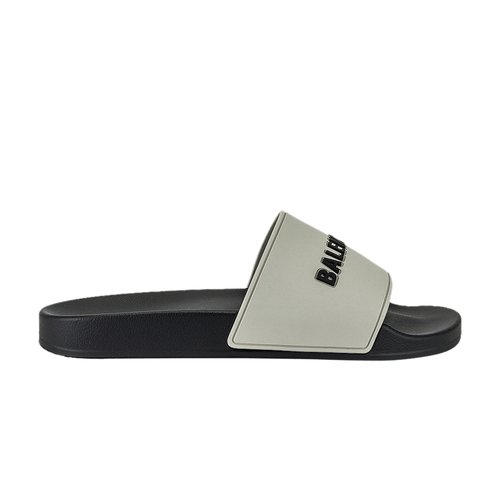 Tenisky a topánky Balenciaga Pool Slides Logo Grey Black Šedá | 565826W1S8A1013, 0