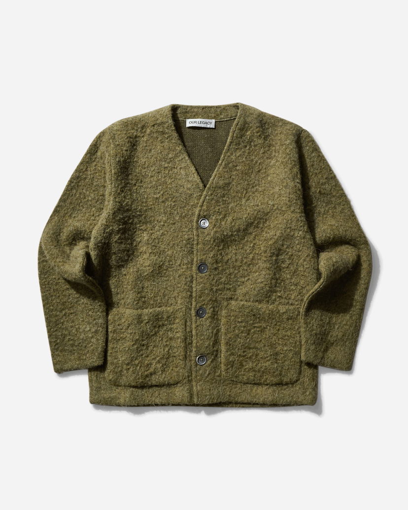 Sveter OUR LEGACY Tumble Wool Cardigan Zelené | M4243CF FM