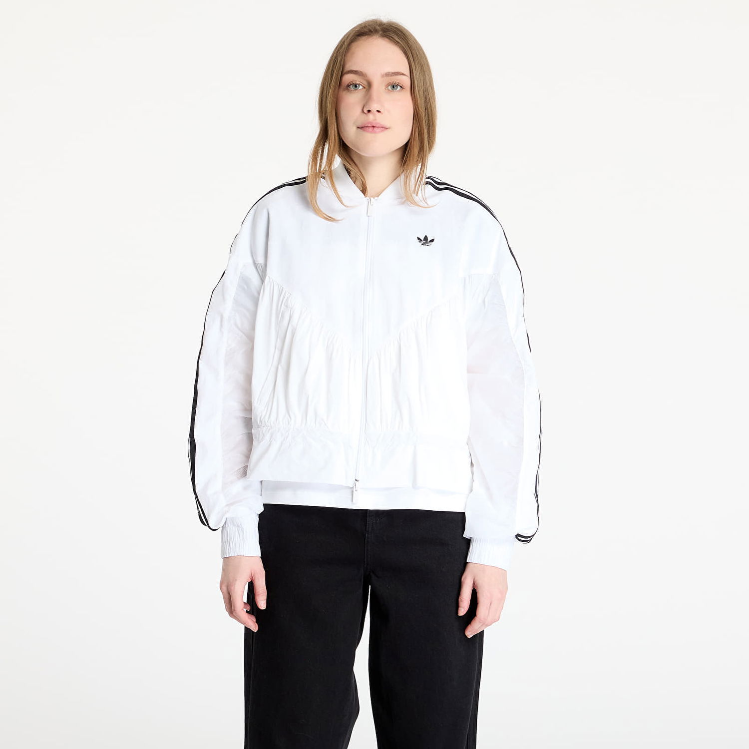 Vetrovka adidas Originals Lightweight Windbreaker Bomber Jacket Biela | JZ6769, 0