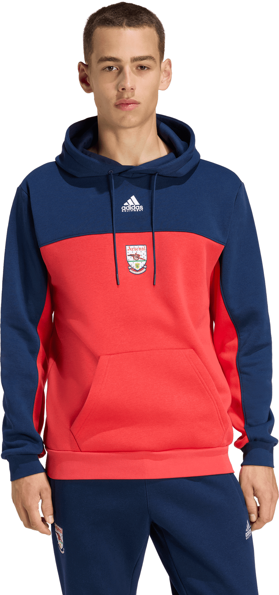 Mikina adidas Performance Arsenal 92-94 Colorblock Hoodie with Pouch Pocket Rôznofarebný | KE3910, 1