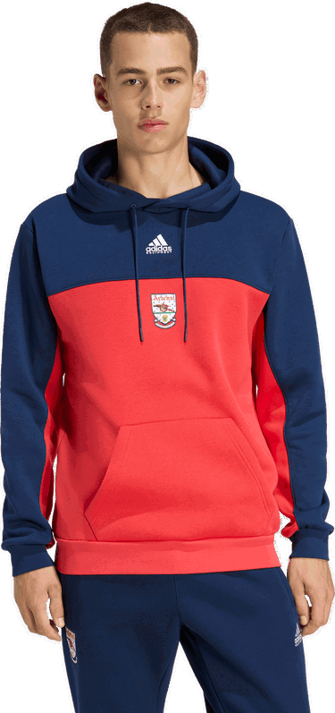 Mikina adidas Performance Arsenal 92-94 Colorblock Hoodie with Pouch Pocket Rôznofarebný | KE3910, 1