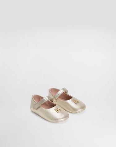 Tenisky a topánky Dolce & Gabbana Dolce & Gabbana Laminated Nappa Leather Newborn Ballet Flats Metalická | DK0161AJ13380988, 1