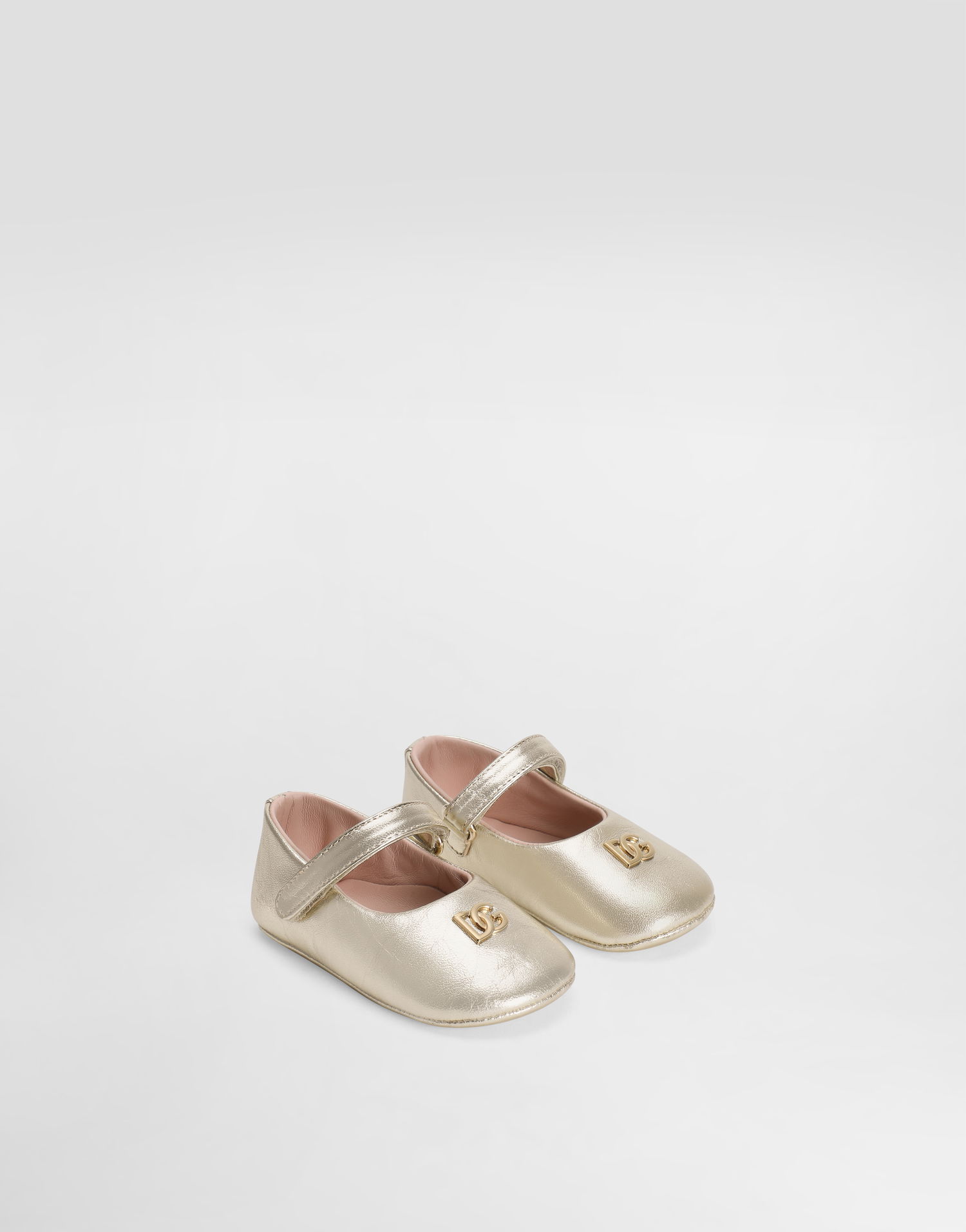 Tenisky a topánky Dolce & Gabbana Dolce & Gabbana Laminated Nappa Leather Newborn Ballet Flats Metalická | DK0161AJ13380988, 1