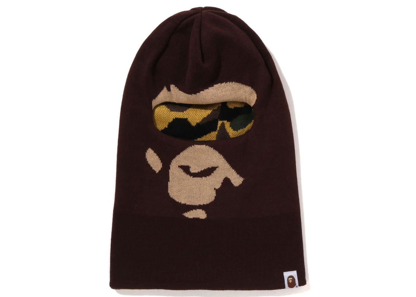 Kulicha BAPE Ape Head Reversible Knit Balaclava Hnedá | 1I80-181-007, 0