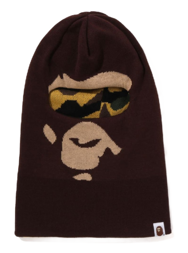 Kulicha BAPE Ape Head Reversible Knit Balaclava Hnedá | 1I80-181-007