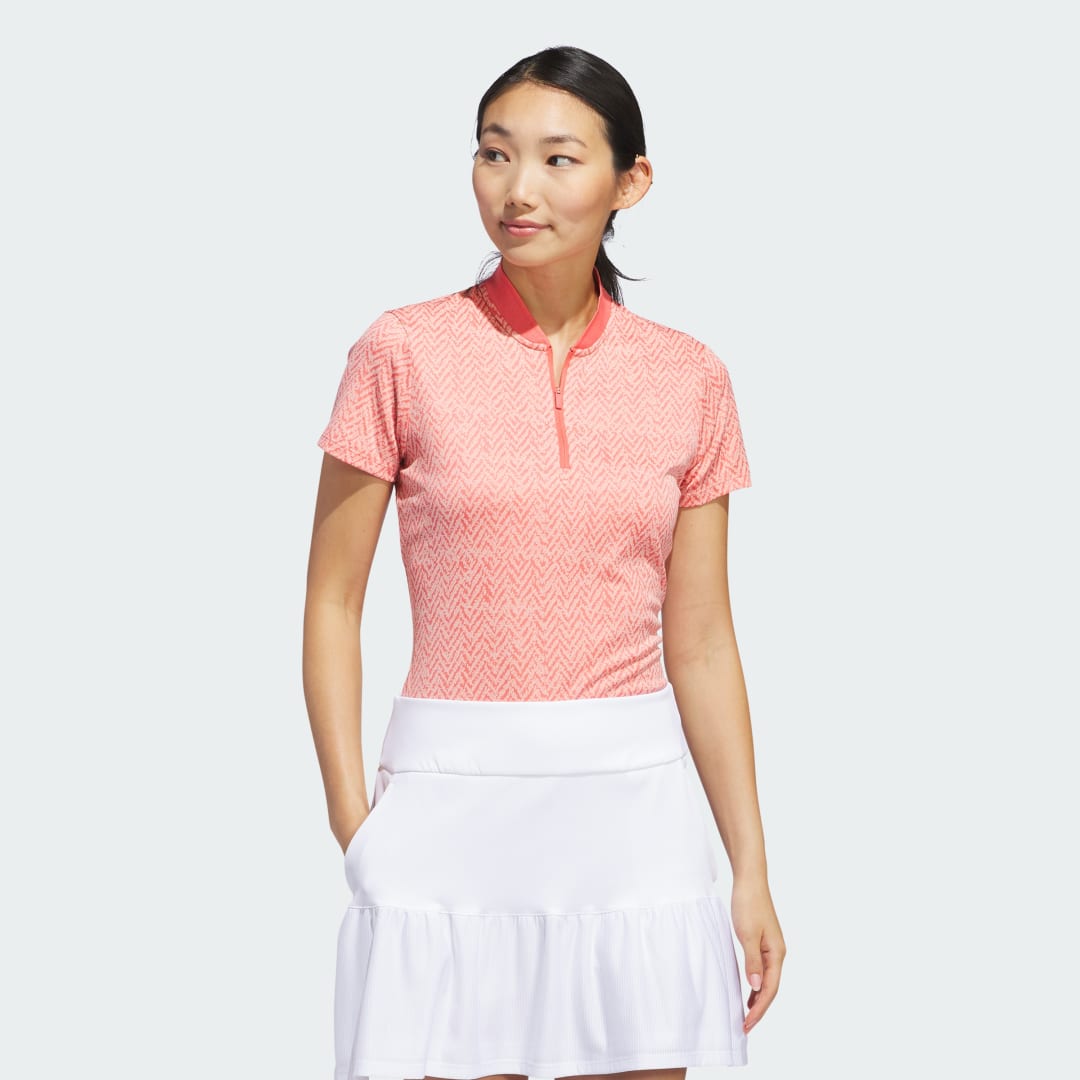 Short Sleeve Jacquard Golf Polo