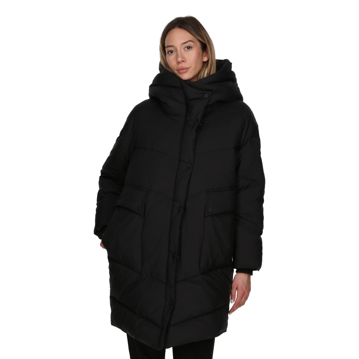 Prešívaná bunda Champion Long Puffer Jacket CAPSUL Čierna | CHA233F504-01, 0