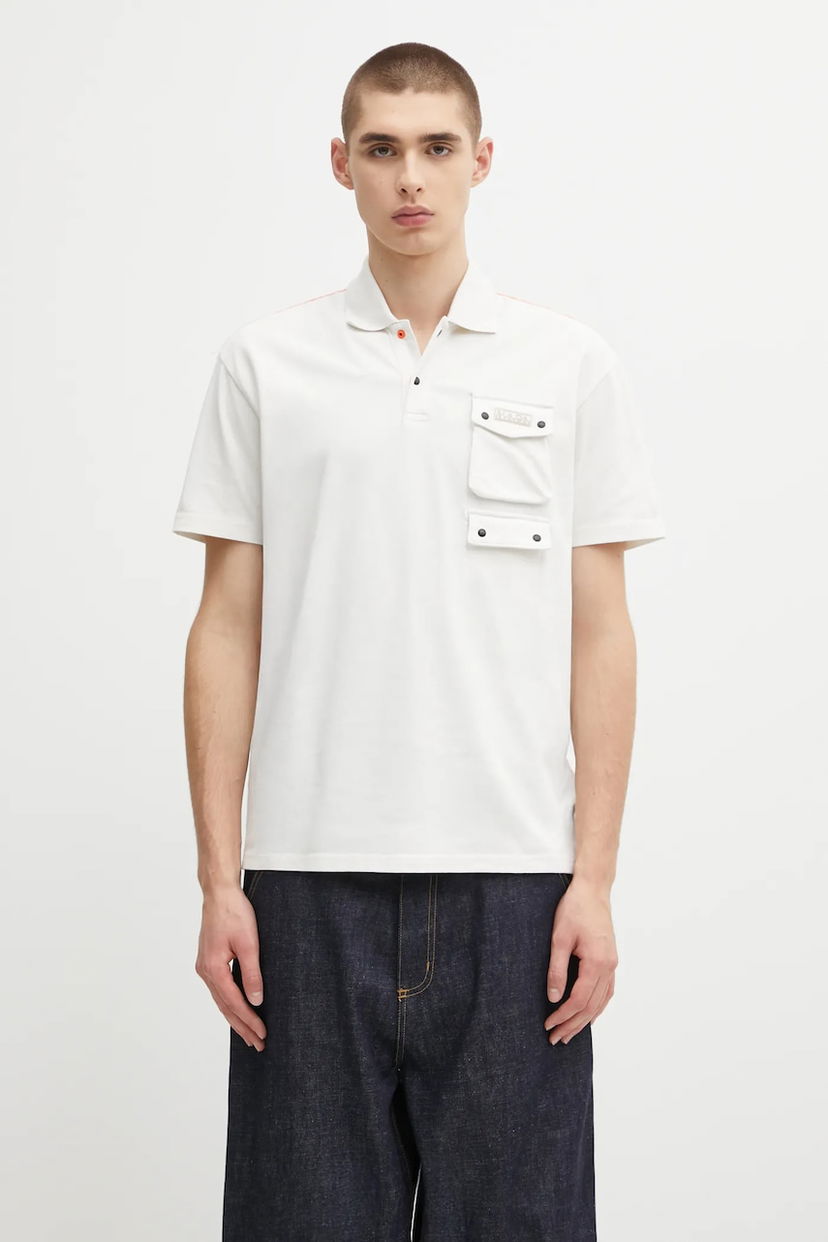 Polo tričko Napapijri Napapijri E-Rivalto Polo Shirt Biela | NP0A4ID8N1A1