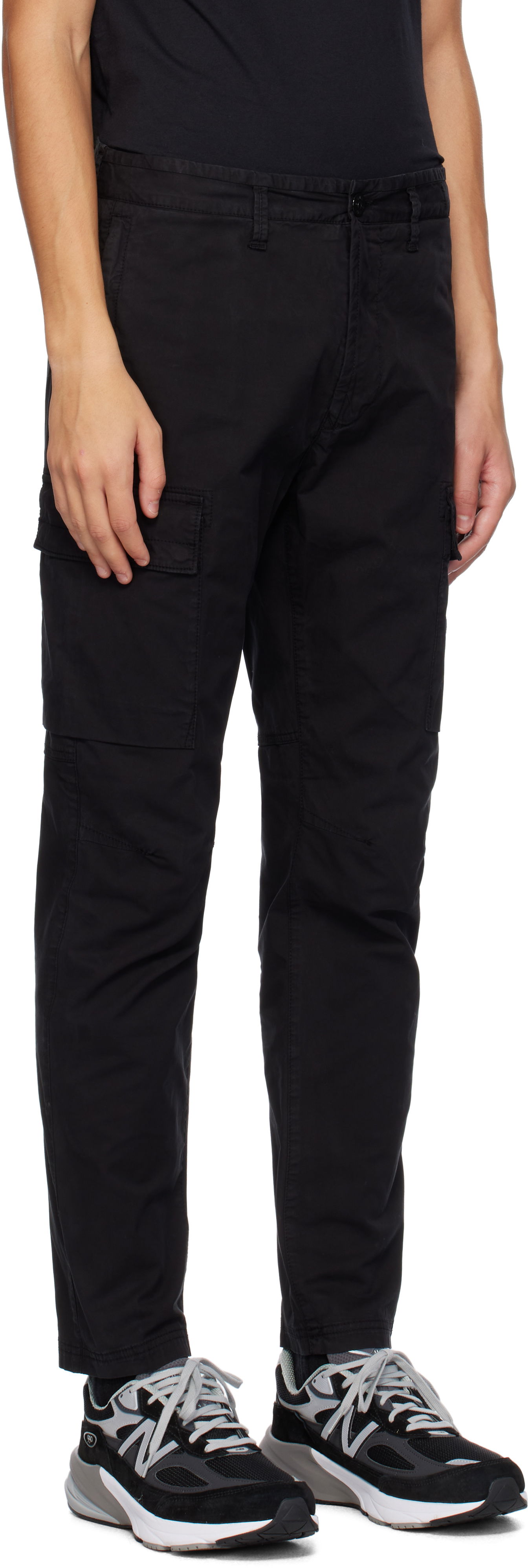 Cargo nohavice Stone Island Stone Island Supima Cotton Twill Cargo Pants Čierna | 811530410, 1