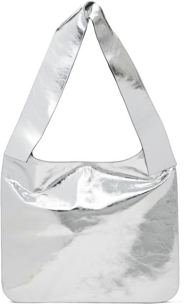 Taška cez rameno We11done We11done Knotted Shoulder Bag Metalická | WD-AB3-22-477-U-SV, 0