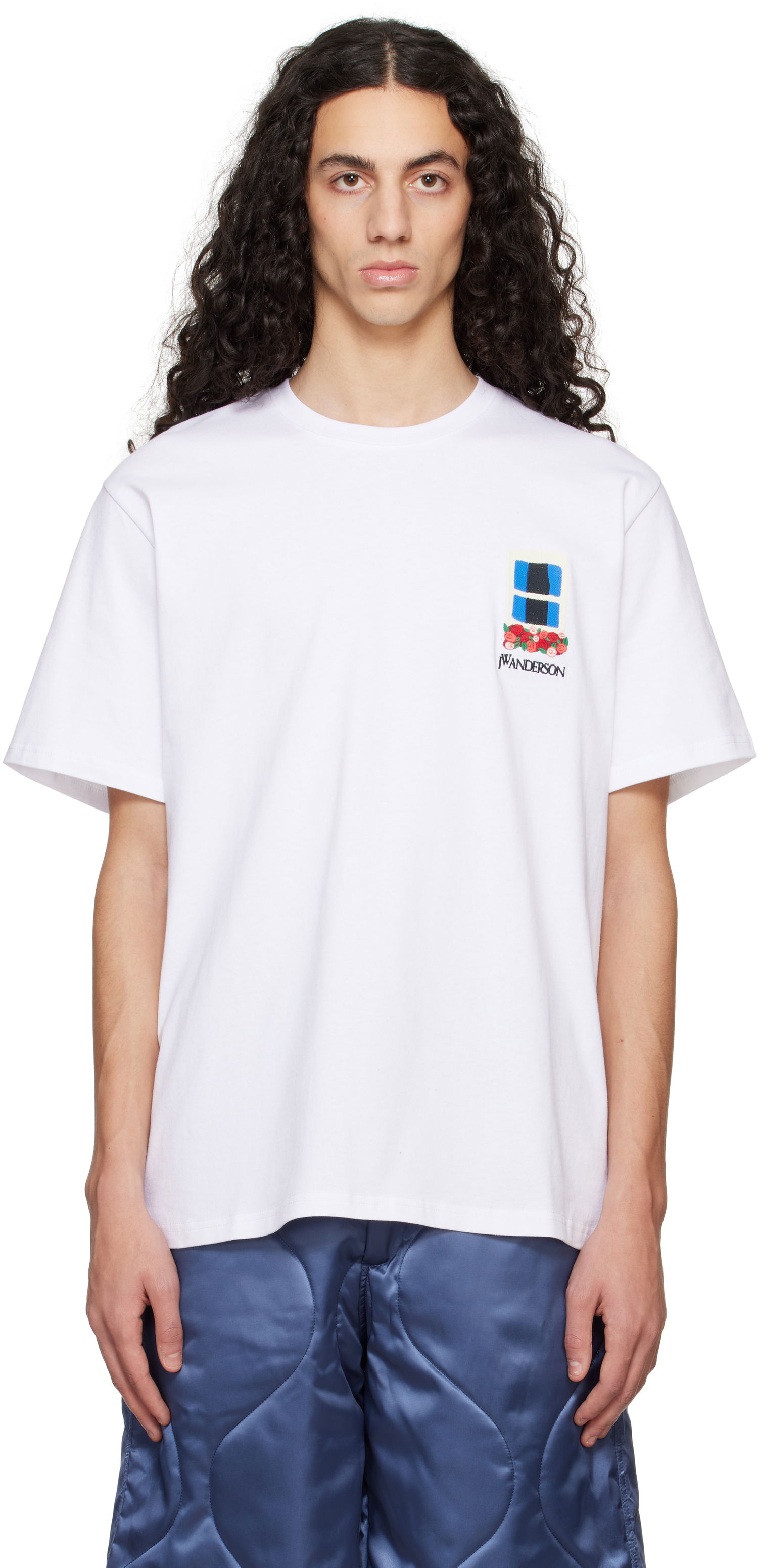 Tričko JW Anderson JW Anderson Window Embroidered T-Shirt Biela | JT0277-PG1510, 0