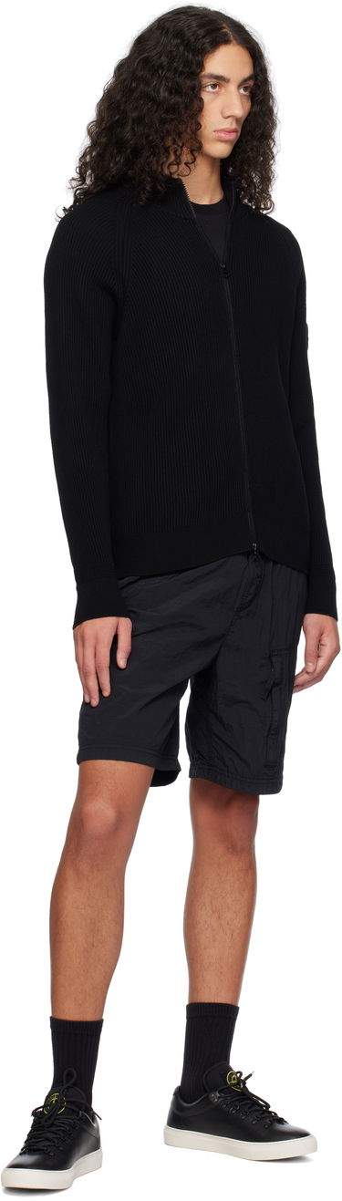 Sveter Stone Island Full Rib RWS Wool Zip-Up Jacket Čierna | 8115519C2, 4