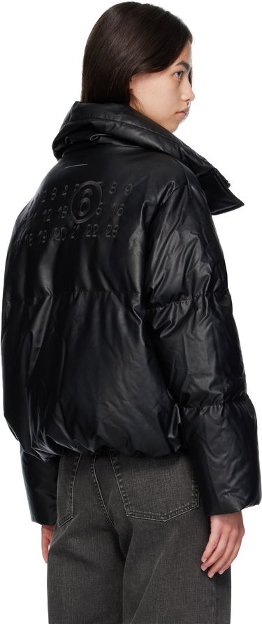 Prešívaná bunda Maison Margiela MM6 Maison Margiela Faux-Leather Zip Down Jacket Čierna | S52AM0338 S53057, 2