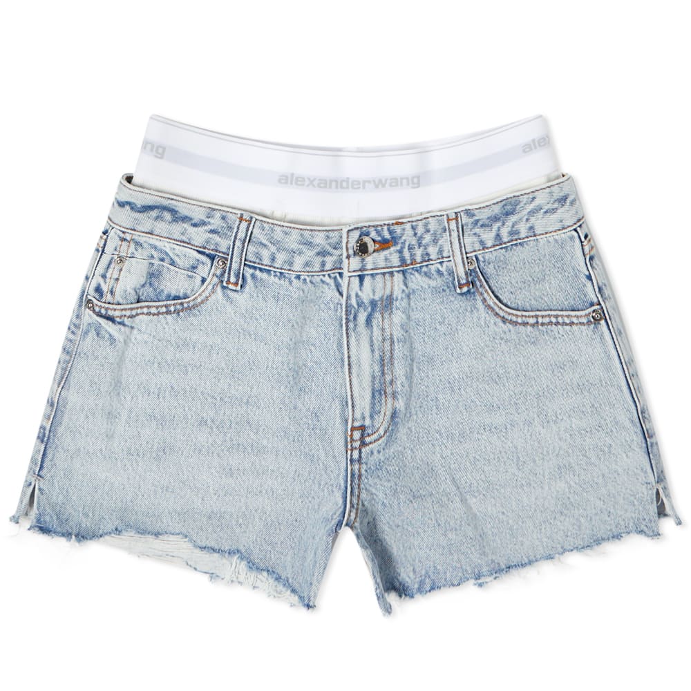 Šortky Alexander Wang High Rise Logo Short Tyrkysová | 4DC1224071-270, 0