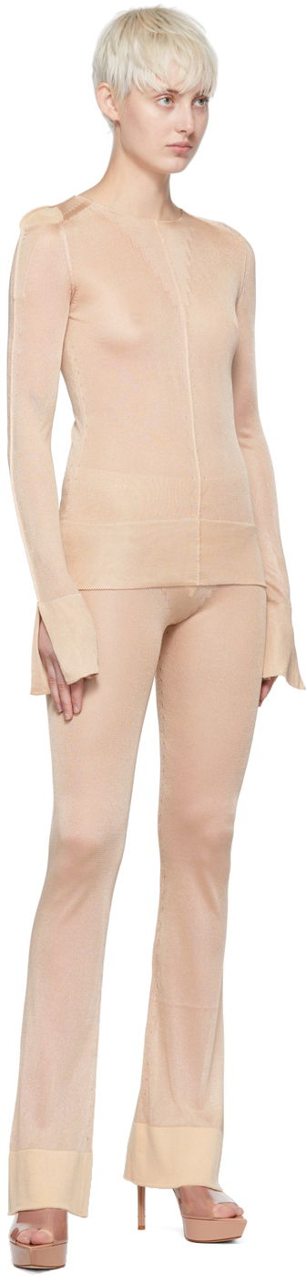 Sveter Jean Paul Gaultier Jean Paul Gaultier Viscose Fitted Sweater Béžová | 22/05-F-TO015, 3