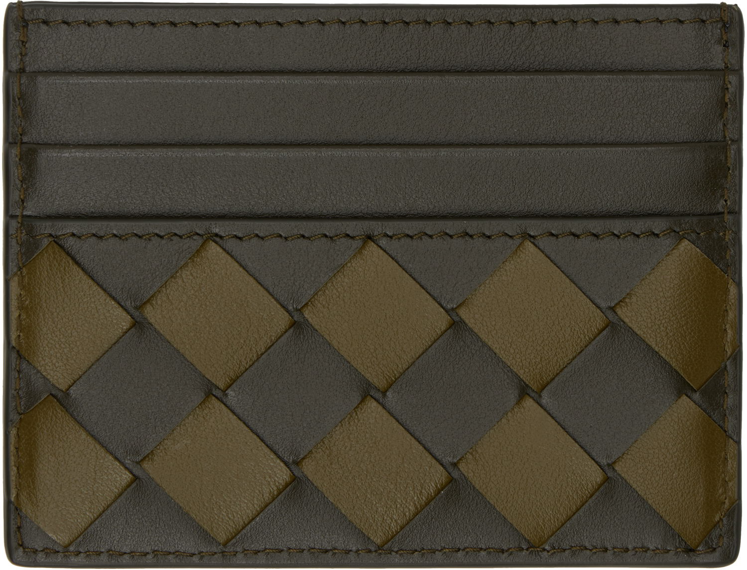 Peňaženka Bottega Veneta Intrecciato Leather Card Holder Zelené | 795612 V4SQ2 3512, 1