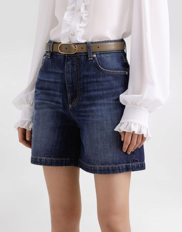 Opasok Dolce & Gabbana Dolce & Gabbana Calfskin Belt with Oval Buckle Béžová | BE1654A3G198I399, 1