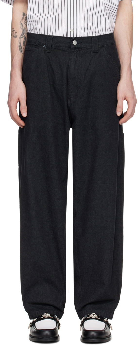 Džínsy Carhartt WIP Single Knee Denim Trousers Čierna | I033338, 0