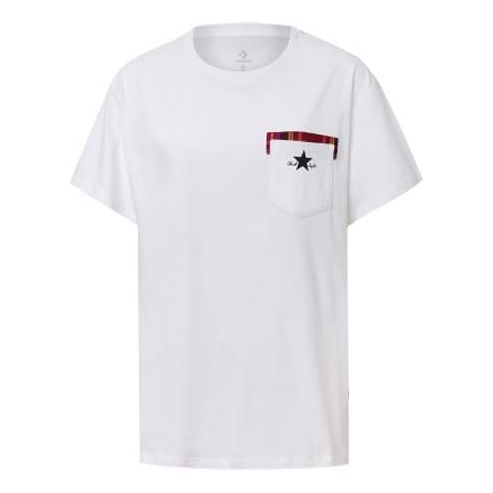 Tričko Converse Converse Round Neck Pocket T-Shirt Biela | 10020519-102