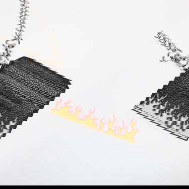 Peňaženka Pleasures PLEASURES Leather Card Holder with Chain Čierna | P25SU073 BLACK, 2