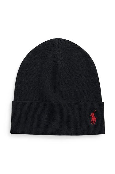 Kulicha Polo by Ralph Lauren Black Embroidered Logo Beanie Čierna | 449959339, 0