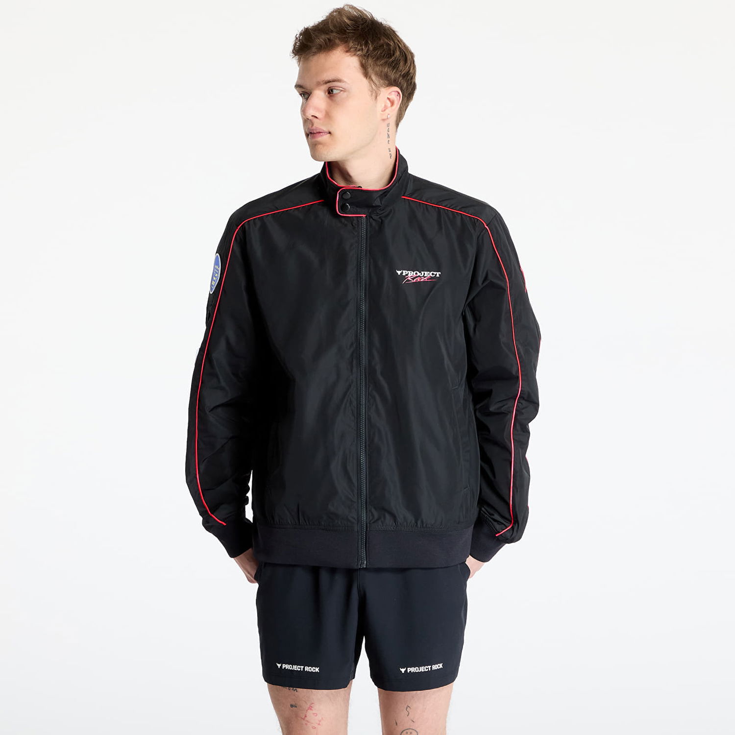 Bomber bunda Under Armour Project Rock Warmup Jacket Čierna | 1389931-001, 0
