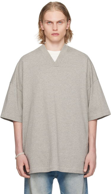 Tričko Fear of God Essentials V-Neck T-Shirt Šedá | 125SP244213F, 0