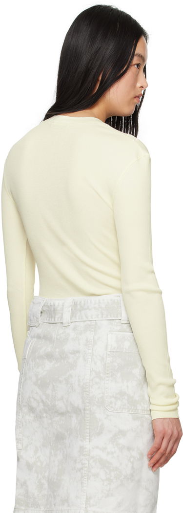 Sveter LEMAIRE LEMAIRE Women's Ribbed Long Sleeve T-Shirt Žltá | TO1147 LJ1017, 2