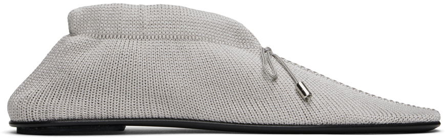 Tenisky a topánky TOTEME TOTEME 'The Knitted' Ballerina Flats Šedá | 242-WAS2358-YA0040, 0