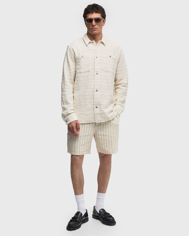 Košeľa Les Deux Jonas Stripe Overshirt Biela | 1000121-215, 1