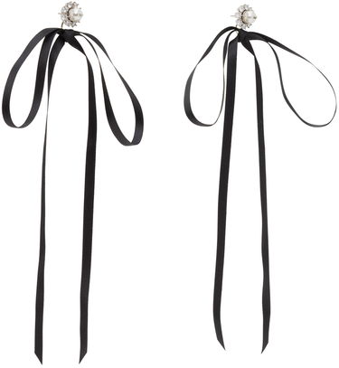 Náušnice Simone Rocha Simone Rocha Double Ended Daisy Bow Ribbon Earrings Biela | ERG497 0906, 4