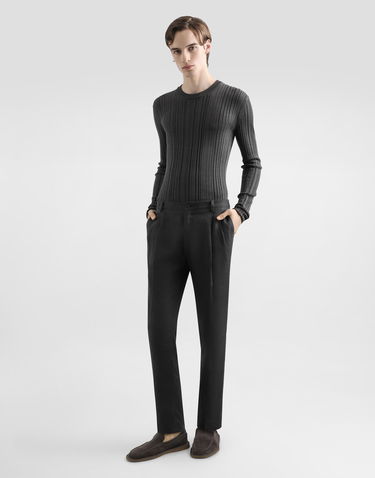 Sveter Dolce & Gabbana Dolce & Gabbana Silk Crewneck Pullover Šedá | GXX22TJBSN6N0542, 1