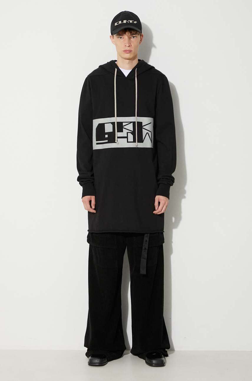 Mikina Rick Owens Printed Hoodie Čierna | DU02C5285.RIGEP2, 1