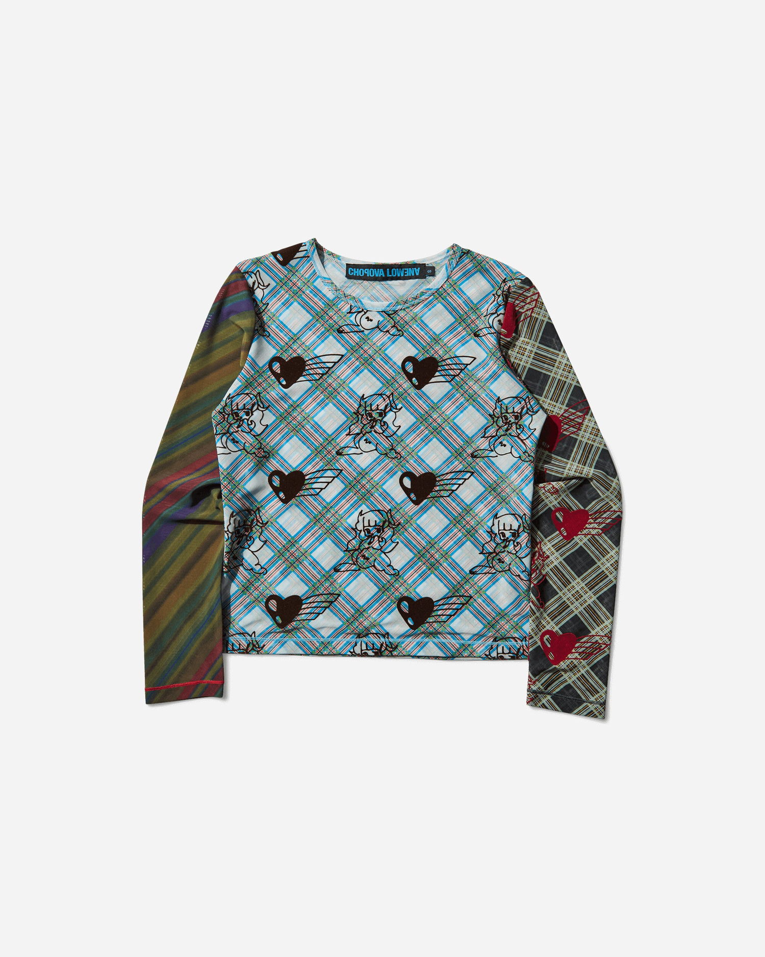 Tričká a tielka Chopova Lowena Bun Gal Flocked Mesh Longsleeve Top Rôznofarebný | 2421 MLT, 1