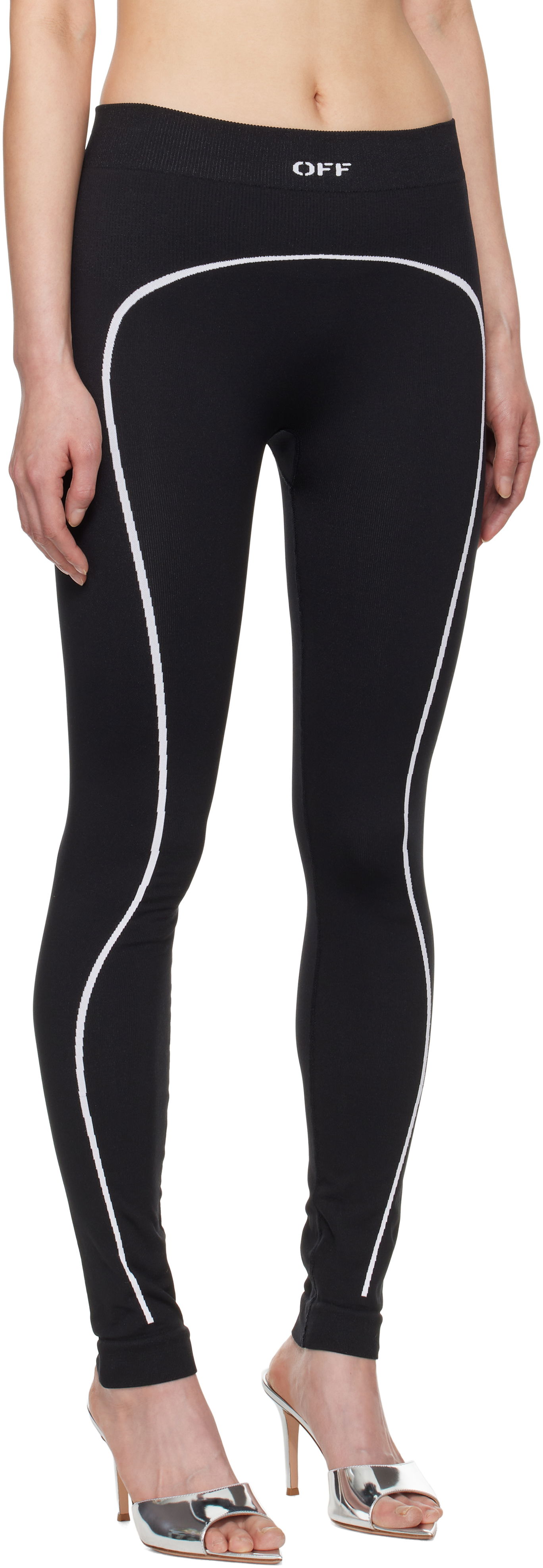 Legíny Off-White Stamp Seamless Sport Leggings Čierna | OWVV015C99KNI0021001, 1