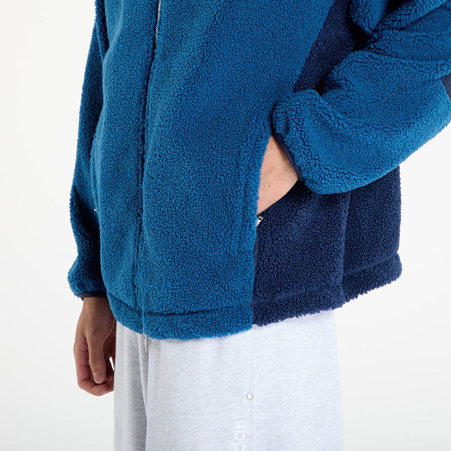 Bunda adidas Originals Adams Blvd Fleece Jacket Modrá | JX6148, 1