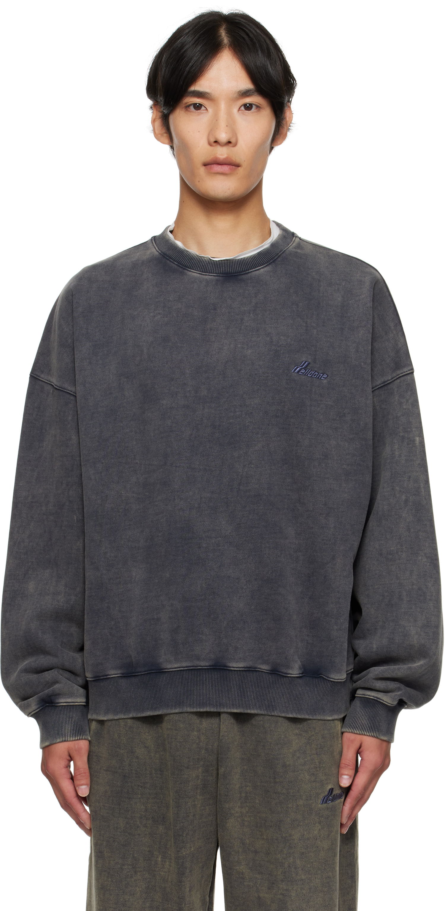 Mikina We11done We11done Bleached Sweatshirt Šedá | WD-TS2-25-785-U-DN, 0