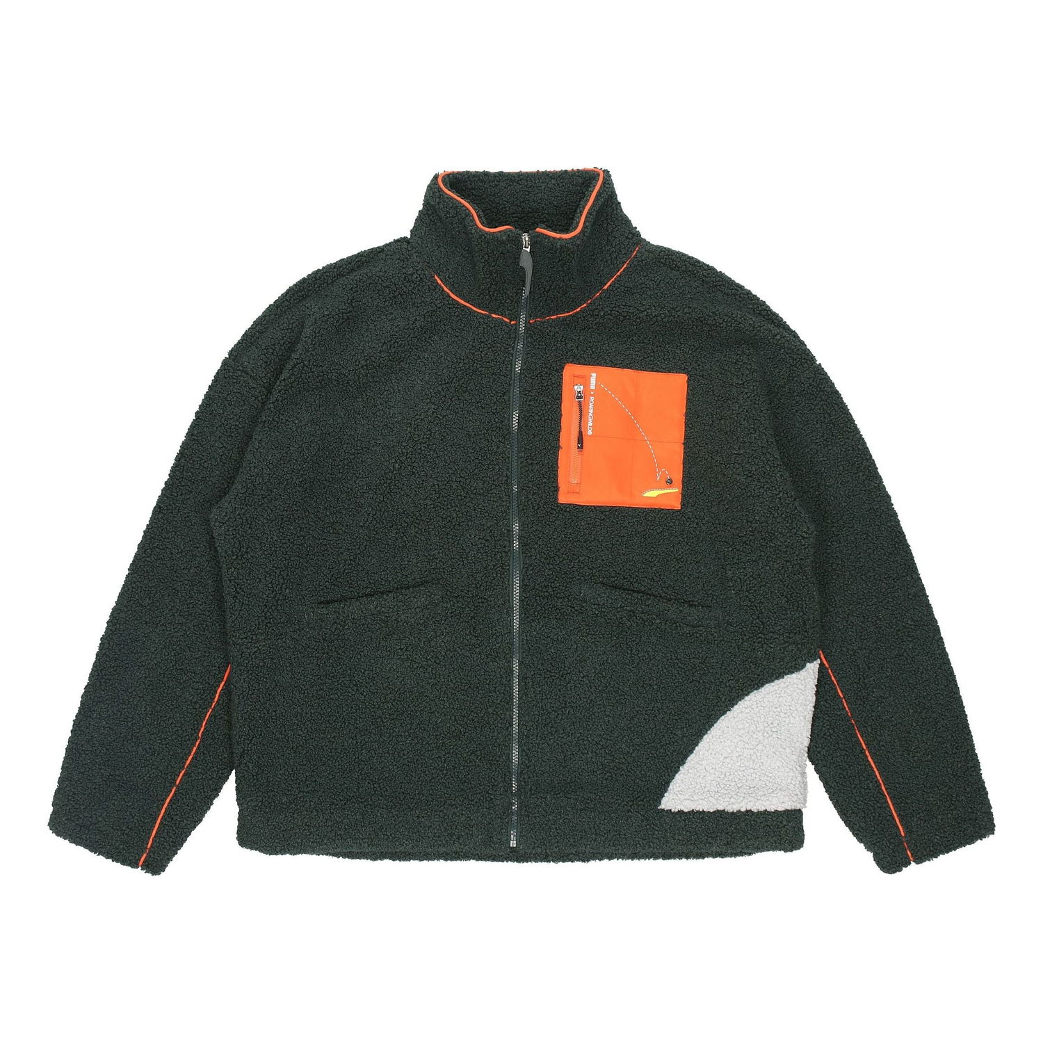 Sveter Puma PUMA x ROARINGWILD Sherpa Fleece Jacket Zelené | 532597-80, 0