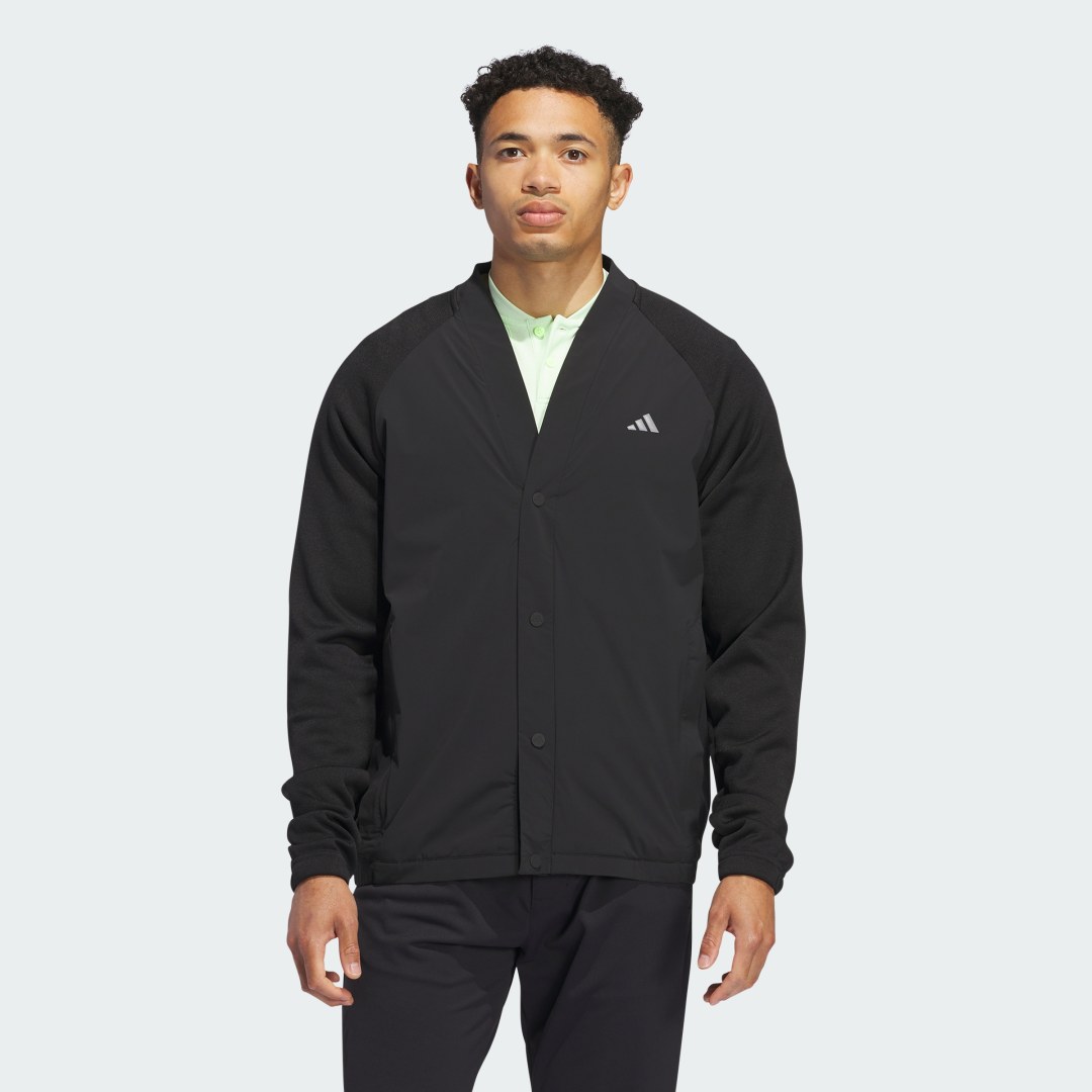 Bunda adidas Performance Buttoned Golf Cardigan Čierna | IV7196, 0